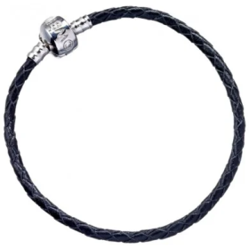 HARRY POTTER - Bracelet Fantaisie cuir noir - 21cm