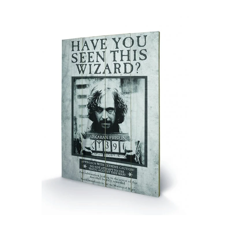HARRY POTTER - Sirius Wanted - Impression sur bois 40x59cm HARRY POTTER - Sirius Wanted - Impression sur bois 40x59cm
