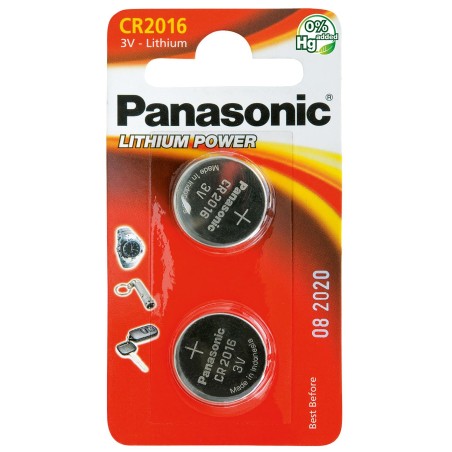 PANASONIC - Piles Lithium Coin - CR2016 X 2