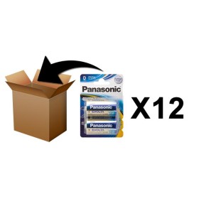 PANASONIC - Piles Alcaline Evolta D-LR20 X 2 - Boite de 12 Pack
