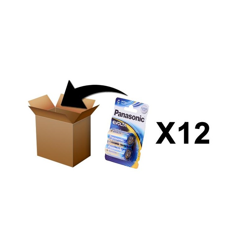 PANASONIC - Piles Alcaline Evolta C-LR14 X 2 - Bote de 12 Pack PANASONIC - Piles Alcaline Evolta C-LR14 X 2 - Bote de 12 Pack
