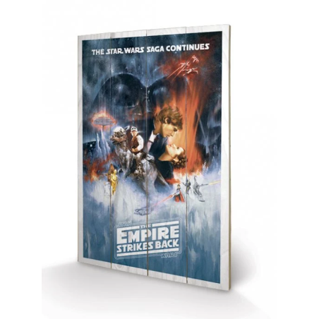 STAR WARS - Empire Strike Back - Impression sur bois 40x59cm