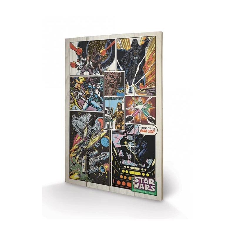 STAR WARS - Retro Comic - Impression sur bois 40x59cm STAR WARS - Retro Comic - Impression sur bois 40x59cm