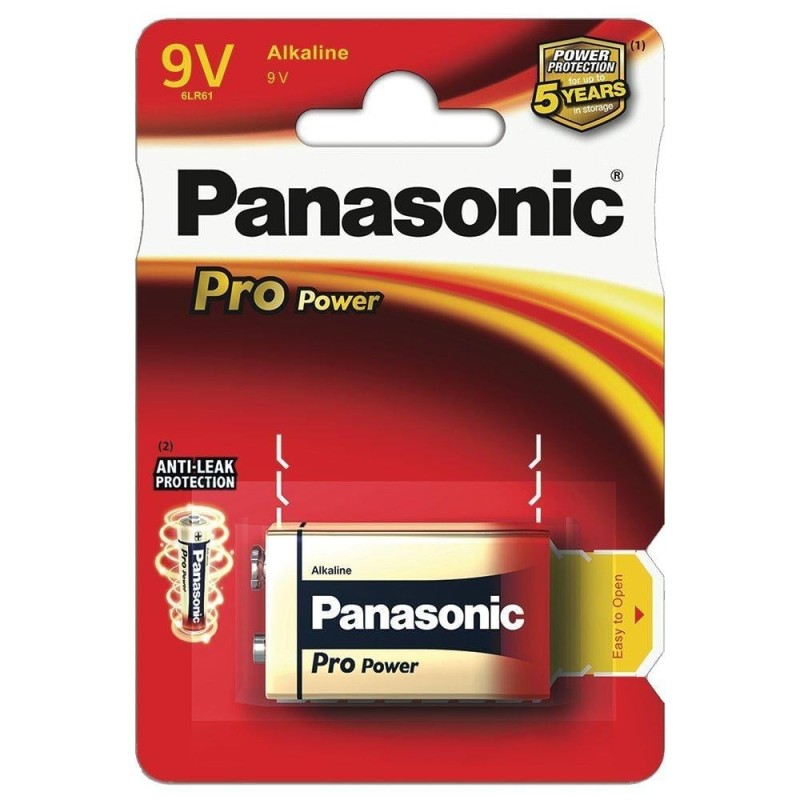PANASONIC - Piles Alcaline Pro Power 9V-6LR61 X 1 PANASONIC - Piles Alcaline Pro Power 9V-6LR61 X 1
