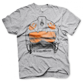 STAR WARS - T-Shirt X-Wing Fighter Helmet - H.Grey (XL)