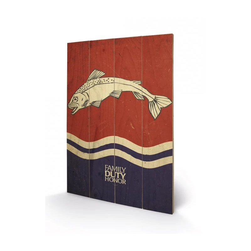 GAME OF THRONES - Tully - Impression sur bois 40x59cm GAME OF THRONES - Tully - Impression sur bois 40x59cm