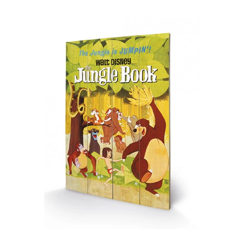 DISNEY - The Jungle Book Jumping - Impression sur bois 40x59cm DISNEY - The Jungle Book Jumping - Impression sur bois 40x59cm
