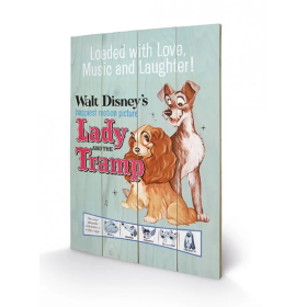 DISNEY - Lady and the Tramp Move - Impression sur bois 40x59cm