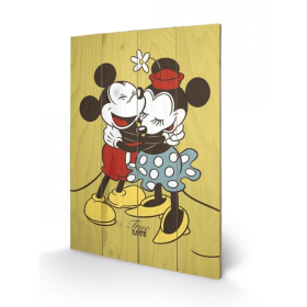 DISNEY - Mickey & Minnie Mouse True Love - Impression sur bois 40x59cm