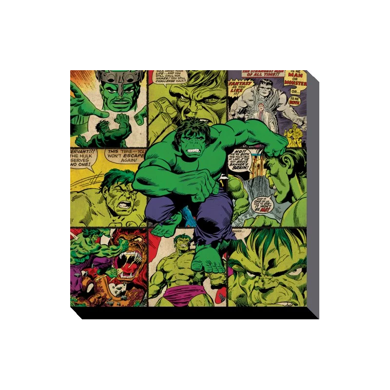 MARVEL COMICS - Canvas 40X40 '38mm' - Hulk Squares MARVEL COMICS - Canvas 40X40 '38mm' - Hulk Squares