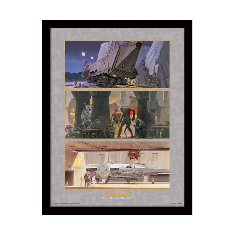 STAR WARS - Collector Print HQ 32X42 - Tatooine and Mos Eisley STAR WARS - Collector Print HQ 32X42 - Tatooine and Mos Eisley