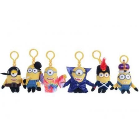 MINIONS - Keychain Plushies 14 cm - New Movie Costume - Pack de 6