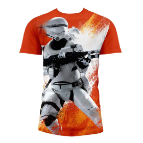 STAR WARS 7 - T-Shirt Flame Trooper FULL PRINT Orange (XXL)