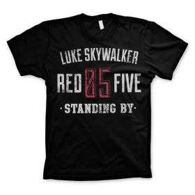 STAR WARS - T-Shirt Luke Skywalker Red 5 Standing - Black (L)