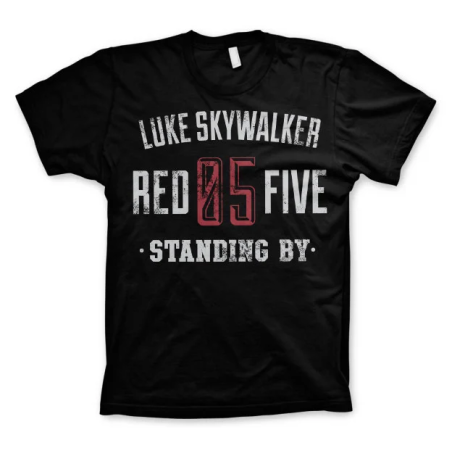 STAR WARS - T-Shirt Luke Skywalker Red 5 Standing - Black (L)