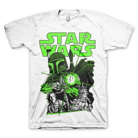 STAR WARS - T-Shirt Vintage Boba Feet - White (XL)