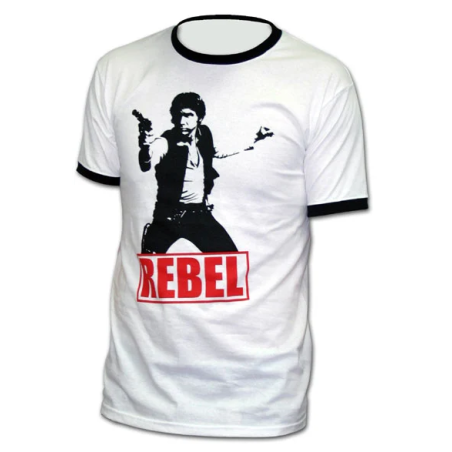 STAR WARS - T-Shirt Han Solo Rebel - White (XL)