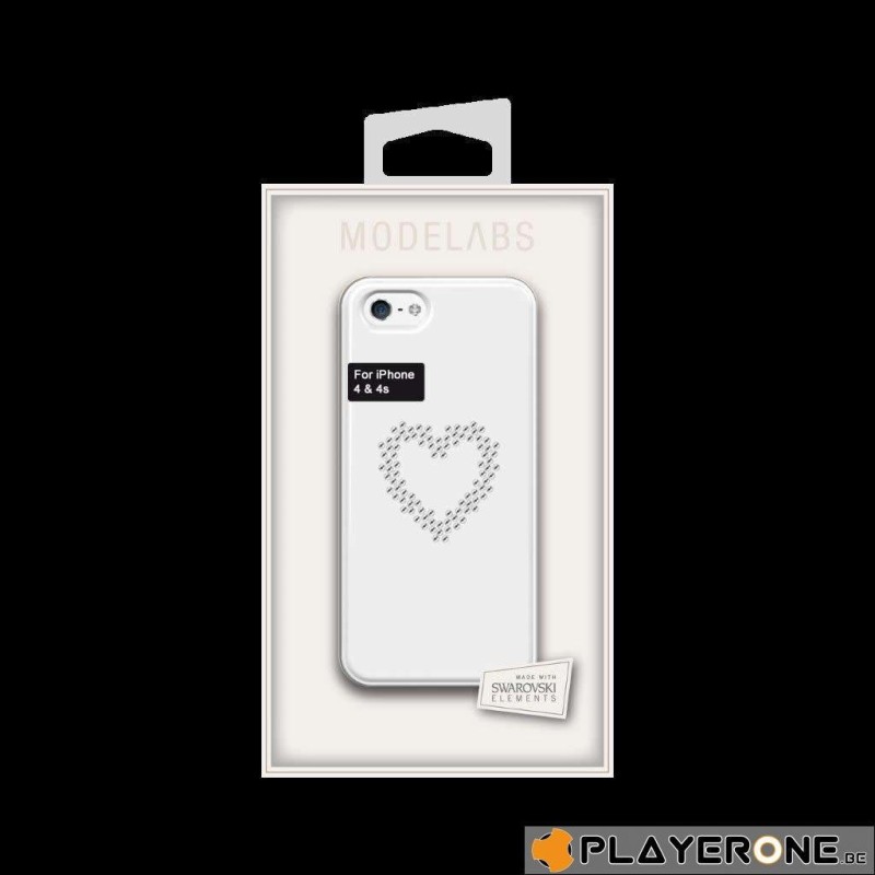 SWAROVSKI - Heart Back Cover White ( Iphone 4/4S ) SWAROVSKI - Heart Back Cover White ( Iphone 4/4S )