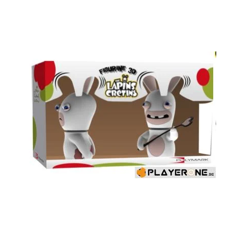 LAPINS CRETINS - Figurine 3D Lapin Chatie BienDouble Pack ( 18 cm )