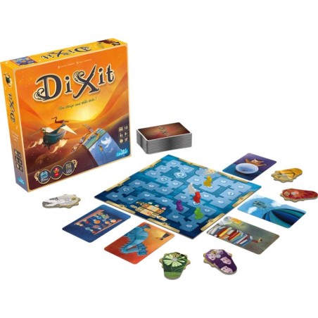 Boîte de jeu Dixit et contenu