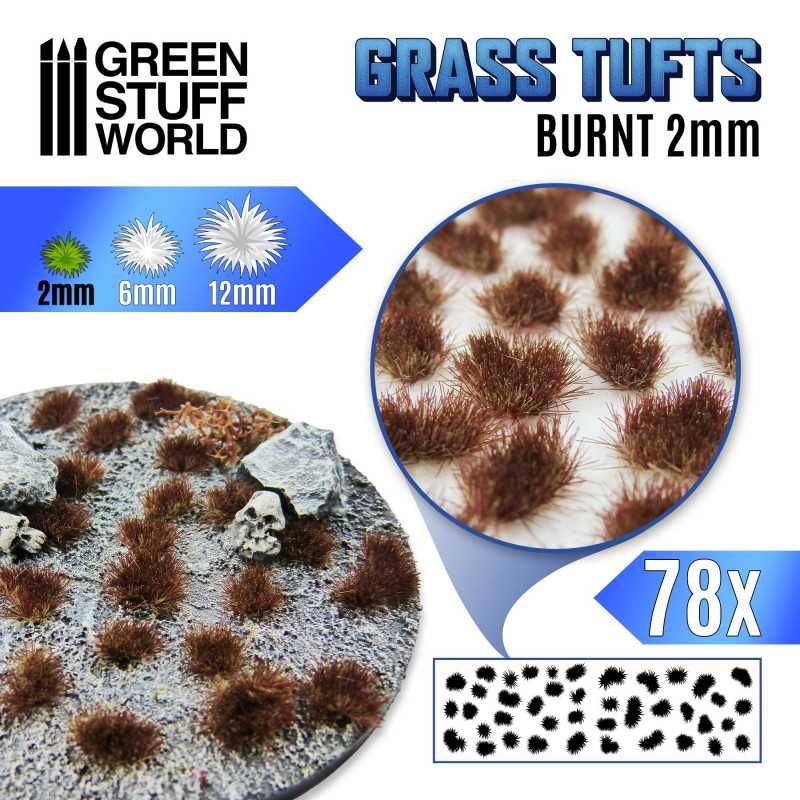 Touffes d'herbe - 2mm - Auto-Adhésif - Brûlée Touffes d'herbe - 2mm - Auto-Adhésif - Brûlée