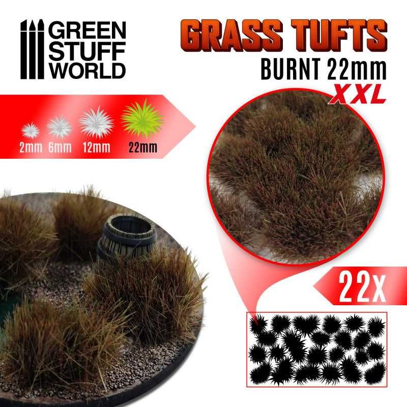Touffes d'herbe XXL - 22mm - Auto-Adhésif - BRULE Touffes d'herbe XXL - 22mm - Auto-Adhésif - BRULE