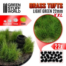 Touffes d'herbe XXL - 22mm - Auto-Adhésif - VERT CLAIR