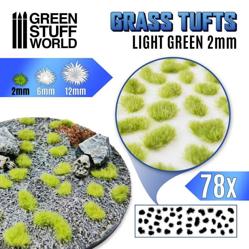 Touffes d'herbe - 2mm - Auto-Adhésif - Vert clair Touffes d'herbe - 2mm - Auto-Adhésif - Vert clair