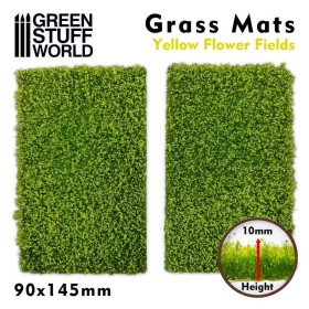 Découpe de Tapis d'Herbe - Champ de Fleurs Jaunes