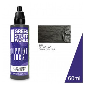 Peintures Dipping inks 60 ml - BLACK-GREEN STONE DIP