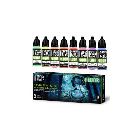 Set 8x Peintures Fluor