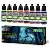 Set 8x Peintures Fluor
