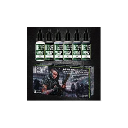 Set PeintureMNM Acier et Argent