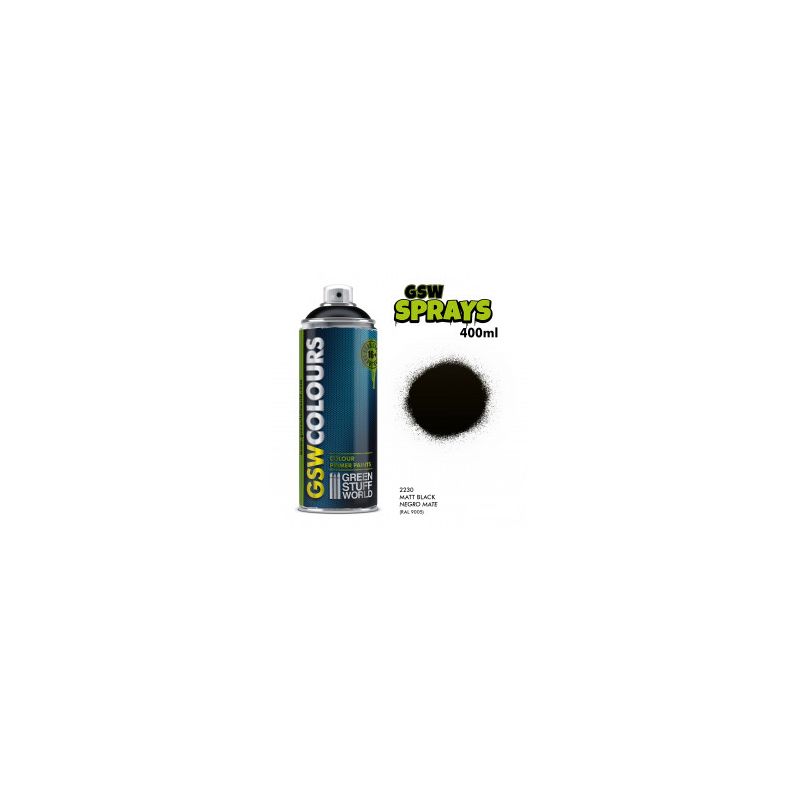 SPRAY Couleurs Noir mat 400ml