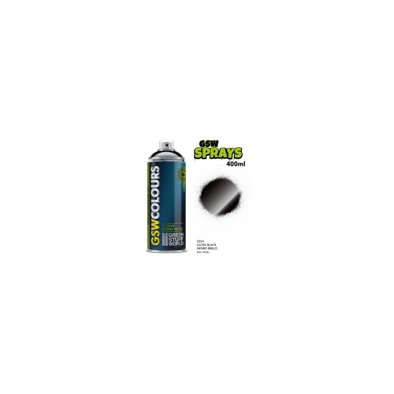 SPRAY Couleurs Noir Brillant 400ml