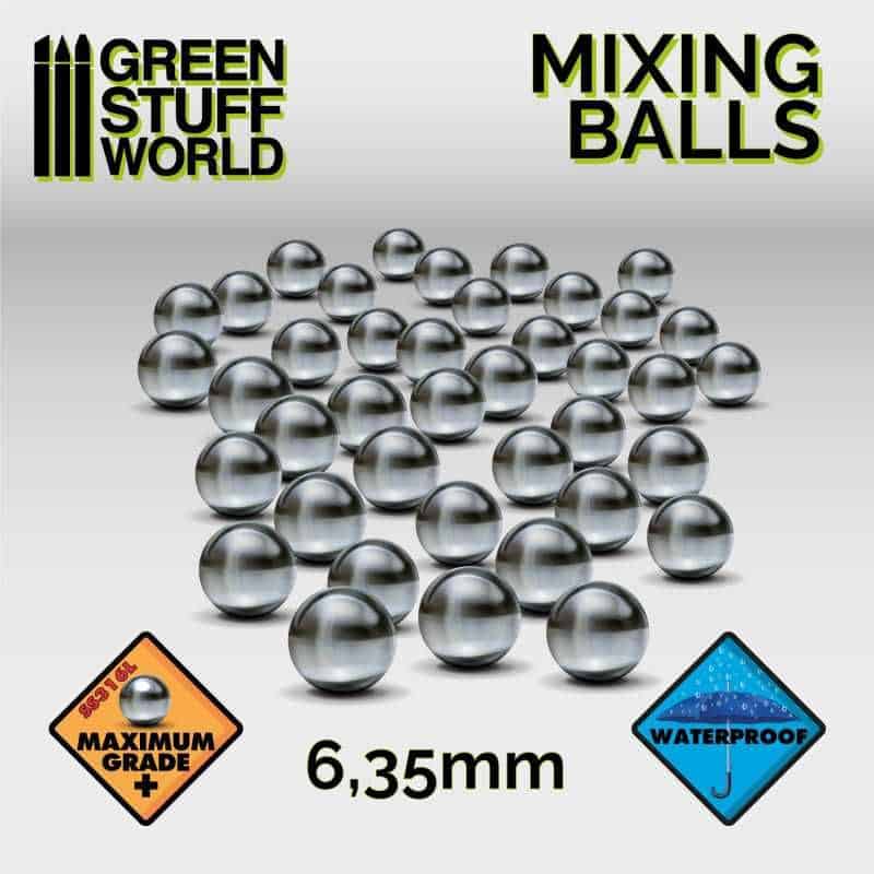 Billes Agitateurs en acier inoxydable 6'35mm pour mélanger la peinture Billes Agitateurs en acier inoxydable 6'35mm pour mélanger la peinture