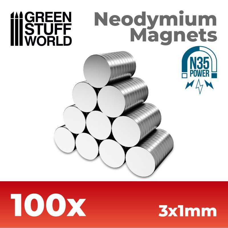 Aimants Néodymes 3x1mm - 100 units (N35) Aimants Néodymes 3x1mm - 100 units (N35)
