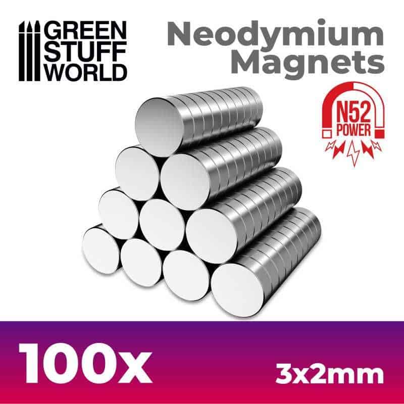 Aimants Néodymes 3x2mm - 100 units (N52)