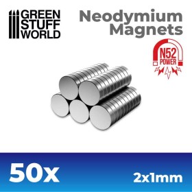 Aimants Néodymes 2x1mm - 50 units (N52)