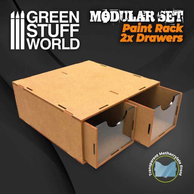 Ensemble modulaire 2x tiroirs MDF Ensemble modulaire 2x tiroirs MDF