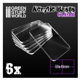 Socles Acryliques CARRES 60x40mm Transparent