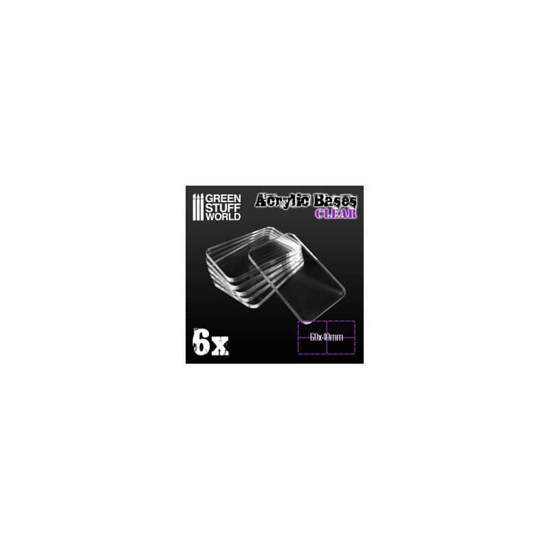 Socles Acryliques CARRES 60x40mm Transparent Socles Acryliques CARRES 60x40mm Transparent