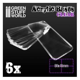 Socles Acryliques CARRES 80x40mm Transparent