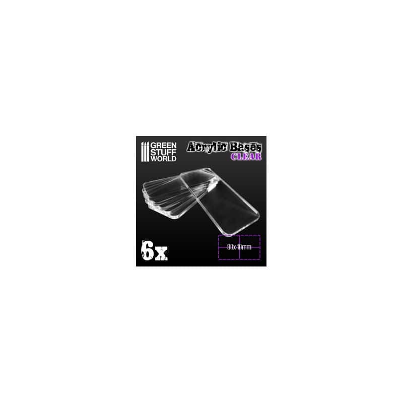 Socles Acryliques CARRES 80x40mm Transparent Socles Acryliques CARRES 80x40mm Transparent