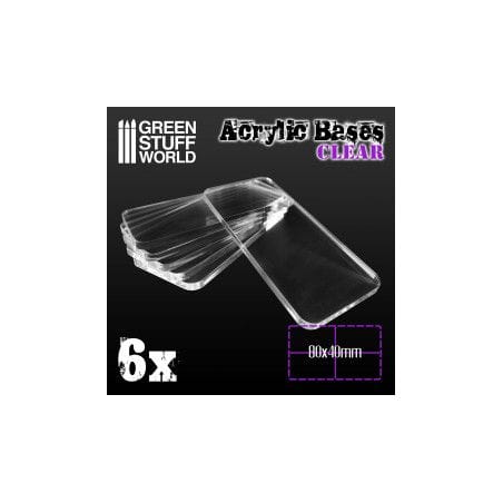Socles Acryliques CARRES 80x40mm Transparent