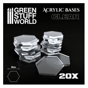 Socles Acryliques HEXAGONAL 30 mm Transparent