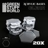 Socles Acryliques HEXAGONAL 30 mm Transparent