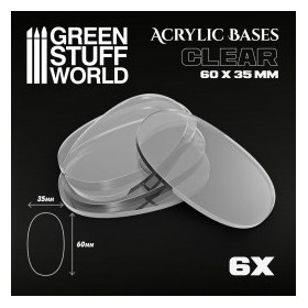 Socles Acryliques Ovale 60x35mm Transparent