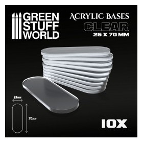Socles Acryliques OVALES 25x70mm Transparent