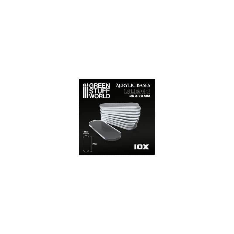Socles Acryliques OVALES 25x70mm Transparent Socles Acryliques OVALES 25x70mm Transparent